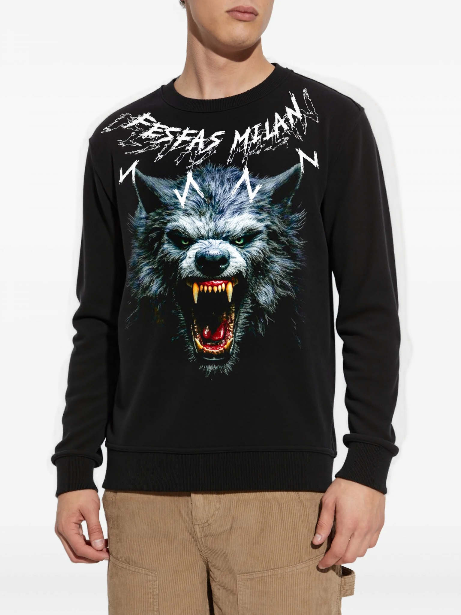 FesFas hyena-print Sweatshirt | Black