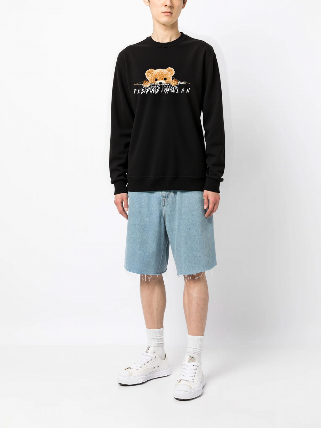 FesFas teddy bear-print Sweatshirt | Black