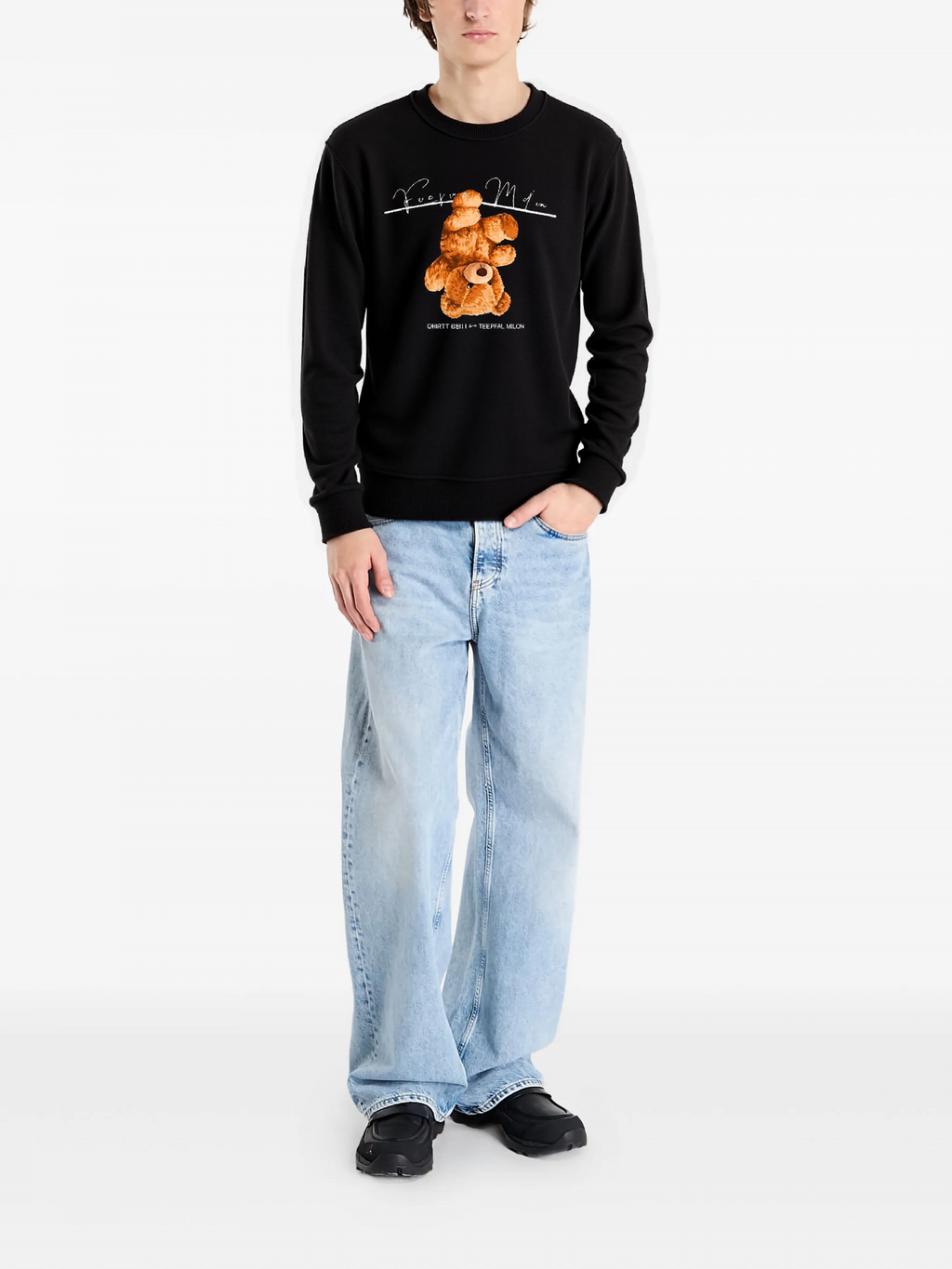 FesFas teddy bear-print Sweatshirt | Black