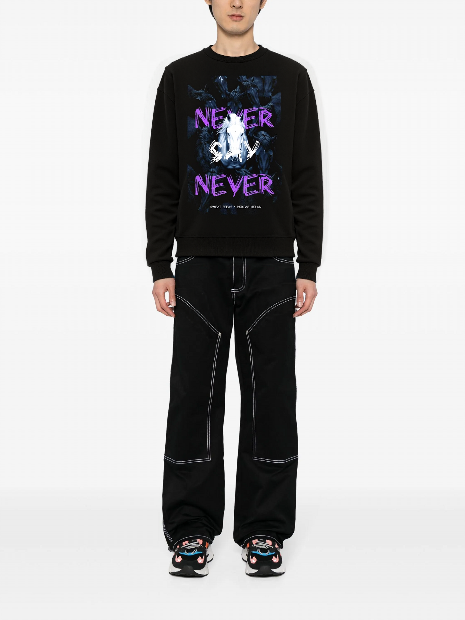 FesFas horse-print Sweatshirt | Black