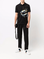 FesFas King Cobra-print Polo Shirt | Black
