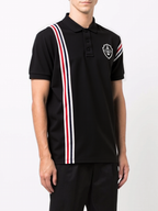 FesFas Striped-print Polo Shirt | Black