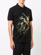 FesFas Warrior-print Polo Shirt | Black