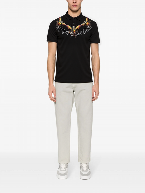 FesFas Beetle-print Polo Shirt | Men | Black