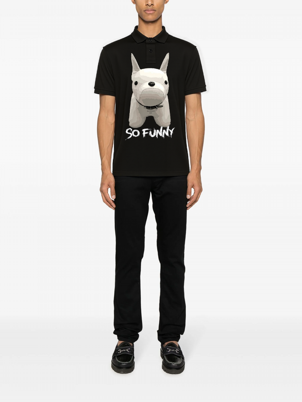 FesFas Bulldog-print Polo Shirt | Black