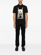 FesFas Bulldog-print Polo Shirt | Black