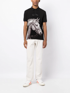 FesFas Horse-print Polo Shirt | Black