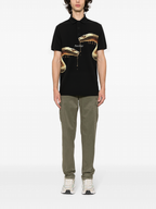 FesFas Snake-print Polo Shirt | Black