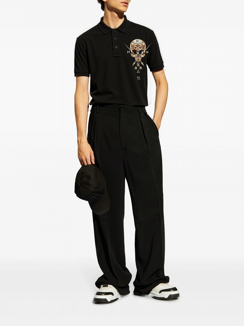 FesFas Skull-print Polo Shirt | Black