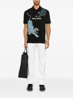 FesFas Leopard-print Polo Shirt | Black