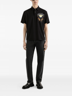FesFas Eagle-print Polo Shirt | Black