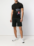 FesFas Panther-print Polo Shirt | Black