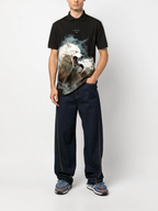FesFas Wolf-print Polo Shirt | Black