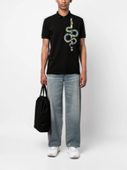 FesFas Snake-print Polo Shirt | Black