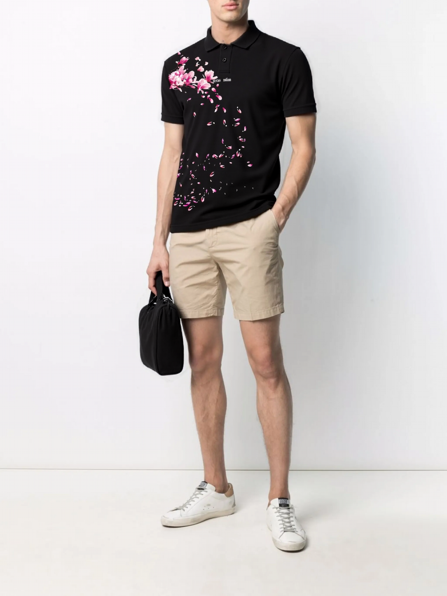 FesFas Floral-print Polo Shirt | Black