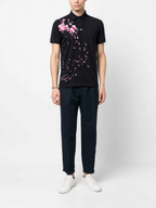 FesFas Floral-print Polo Shirt | Black