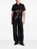 FesFas Doberman-print Polo Shirt | Black