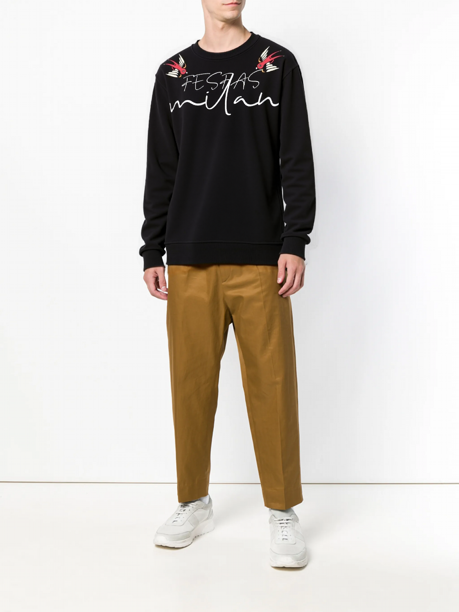 FesFas Graphic-print Sweatshirt Set | Black