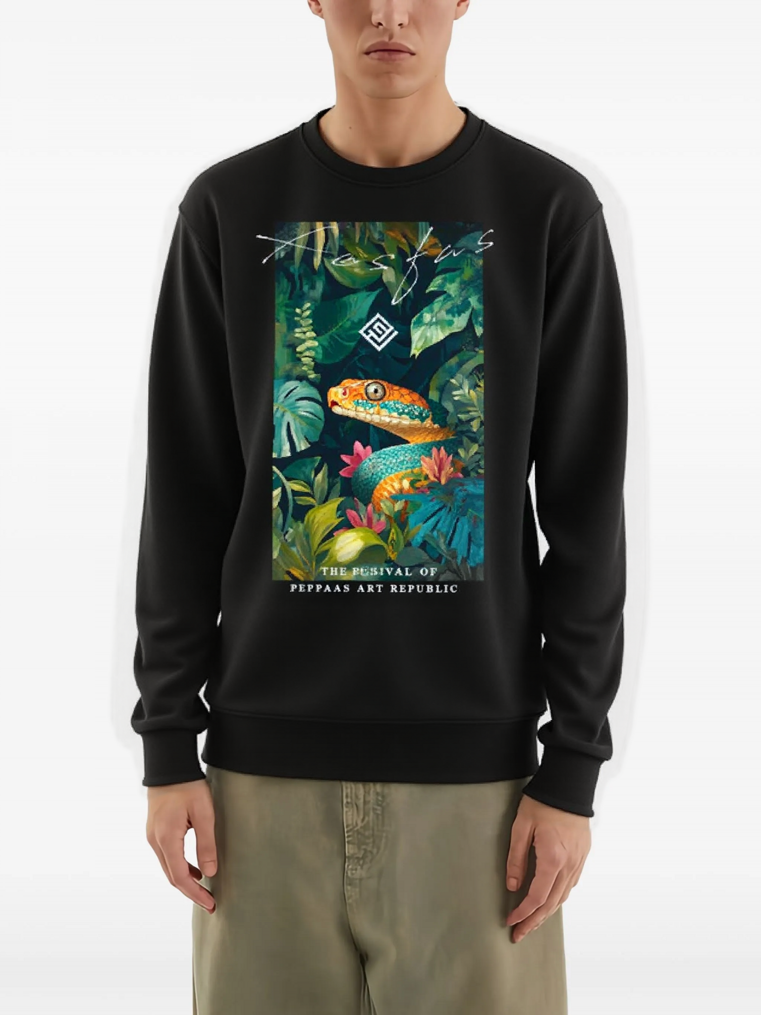 FesFas natural-print Sweatshirt | Black