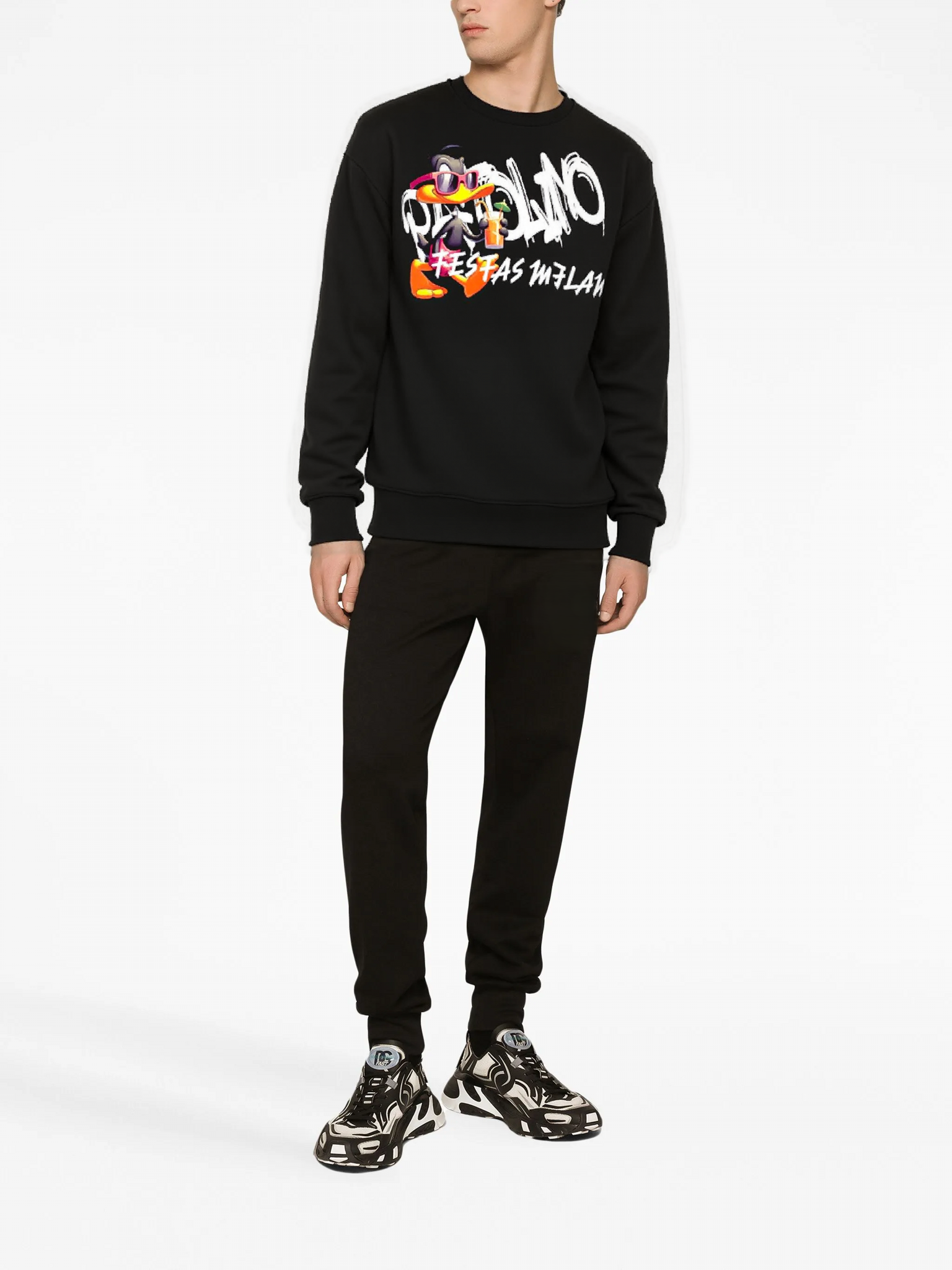 FesFas duck-print Sweatshirt | Black