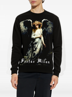 FesFas Angel-print Sweatshirt Set | Black
