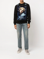 FesFas Angel-print Sweatshirt Set | Black