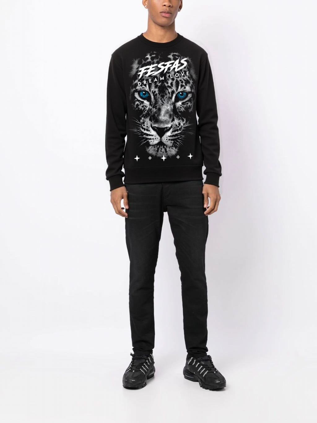 FesFas Jaguar-print Sweatshirt | Black