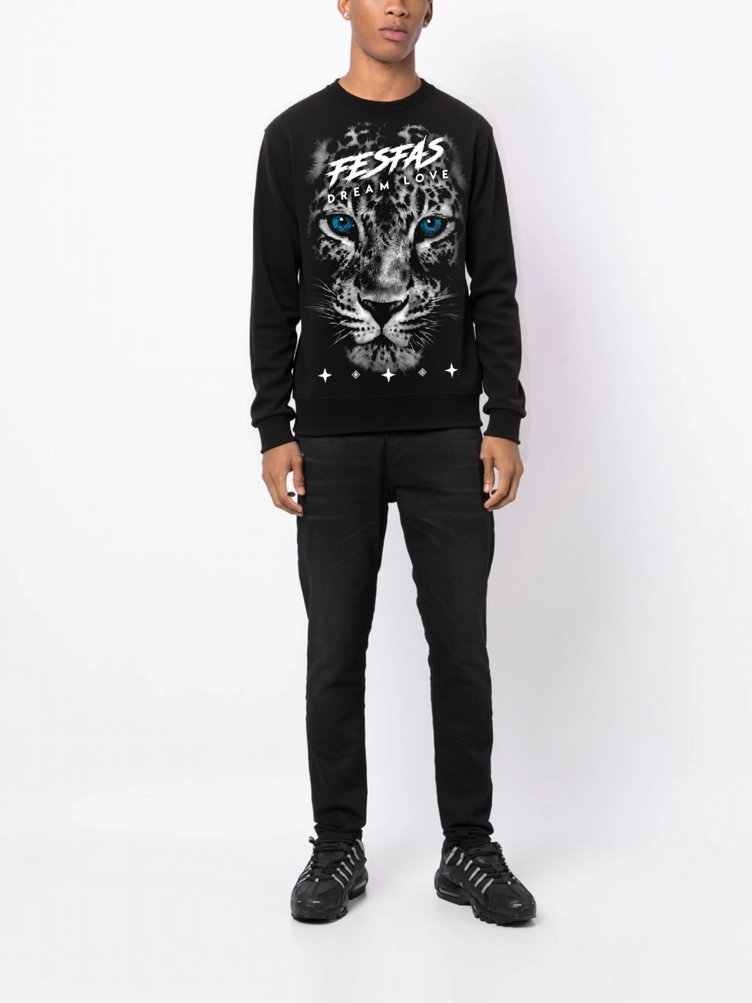 FesFas Jaguar-print Sweatshirt | Black