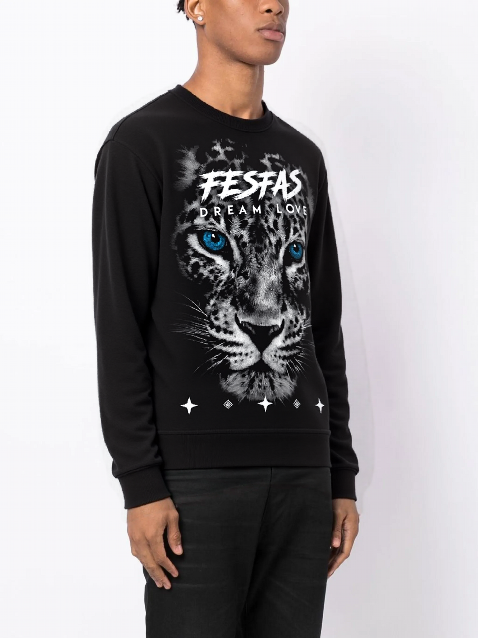 FesFas Jaguar-print Sweatshirt | Black