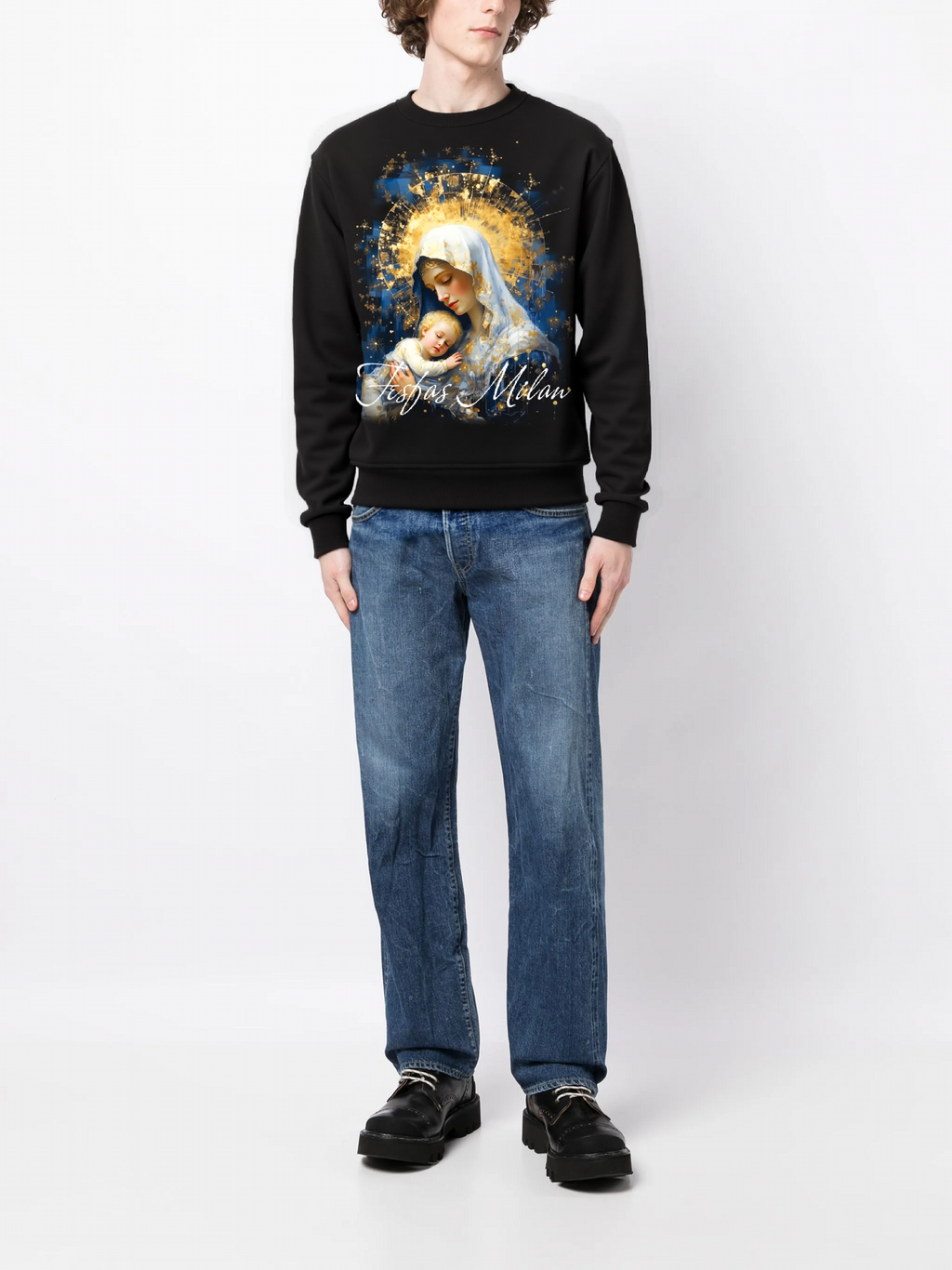 FesFas Maria-print Sweatshirt | Black