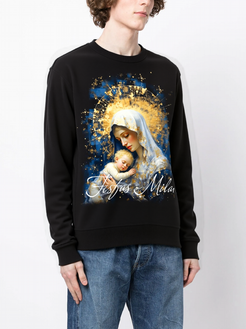 FesFas Maria-print Sweatshirt | Black