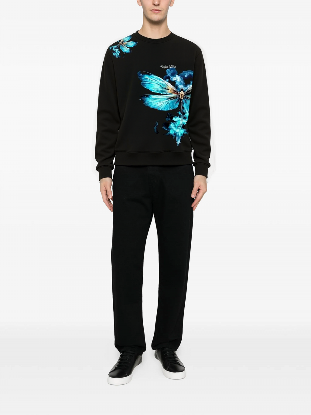 FesFas Dragonfly-print Sweatshirt Set | Black