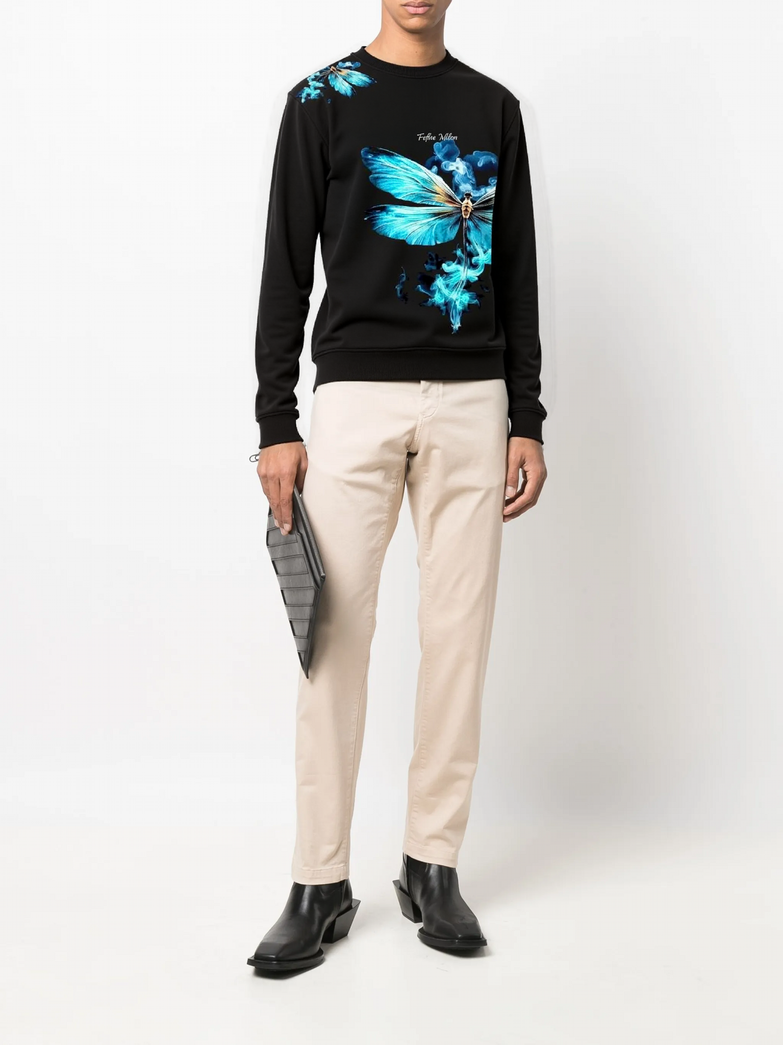 FesFas Dragonfly-print Sweatshirt Set | Black