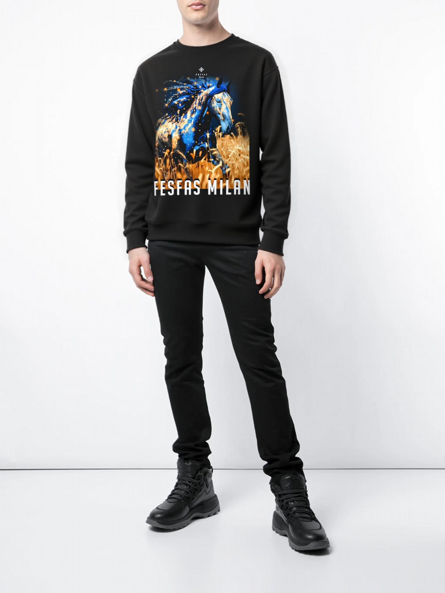 FesFas Wild Horses-print Sweatshirt | Black