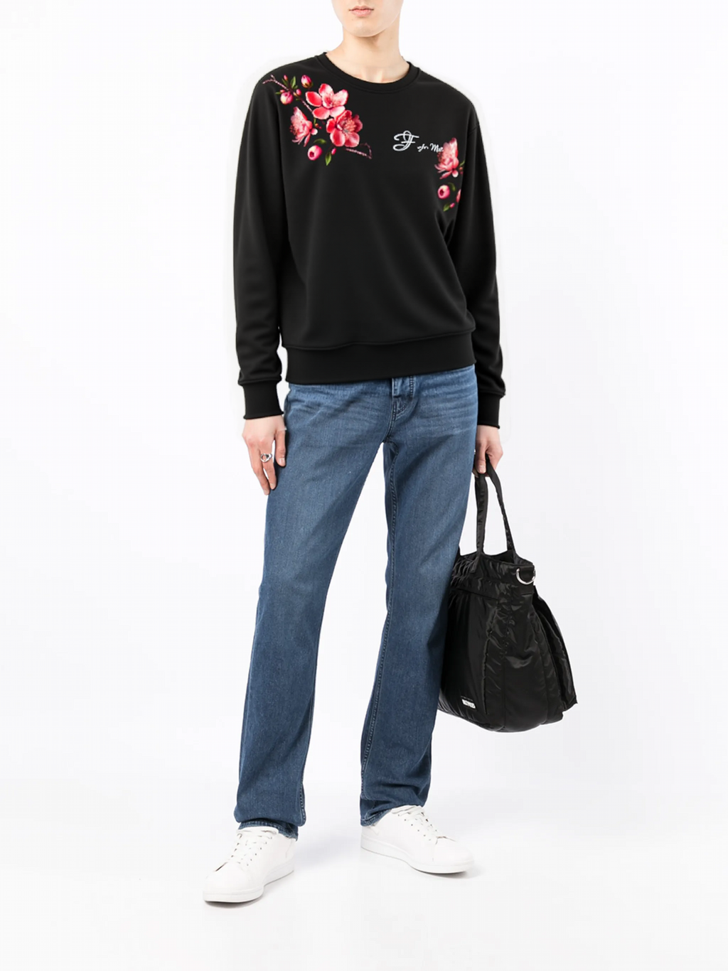 FesFas Flower-print Sweatshirt | Black