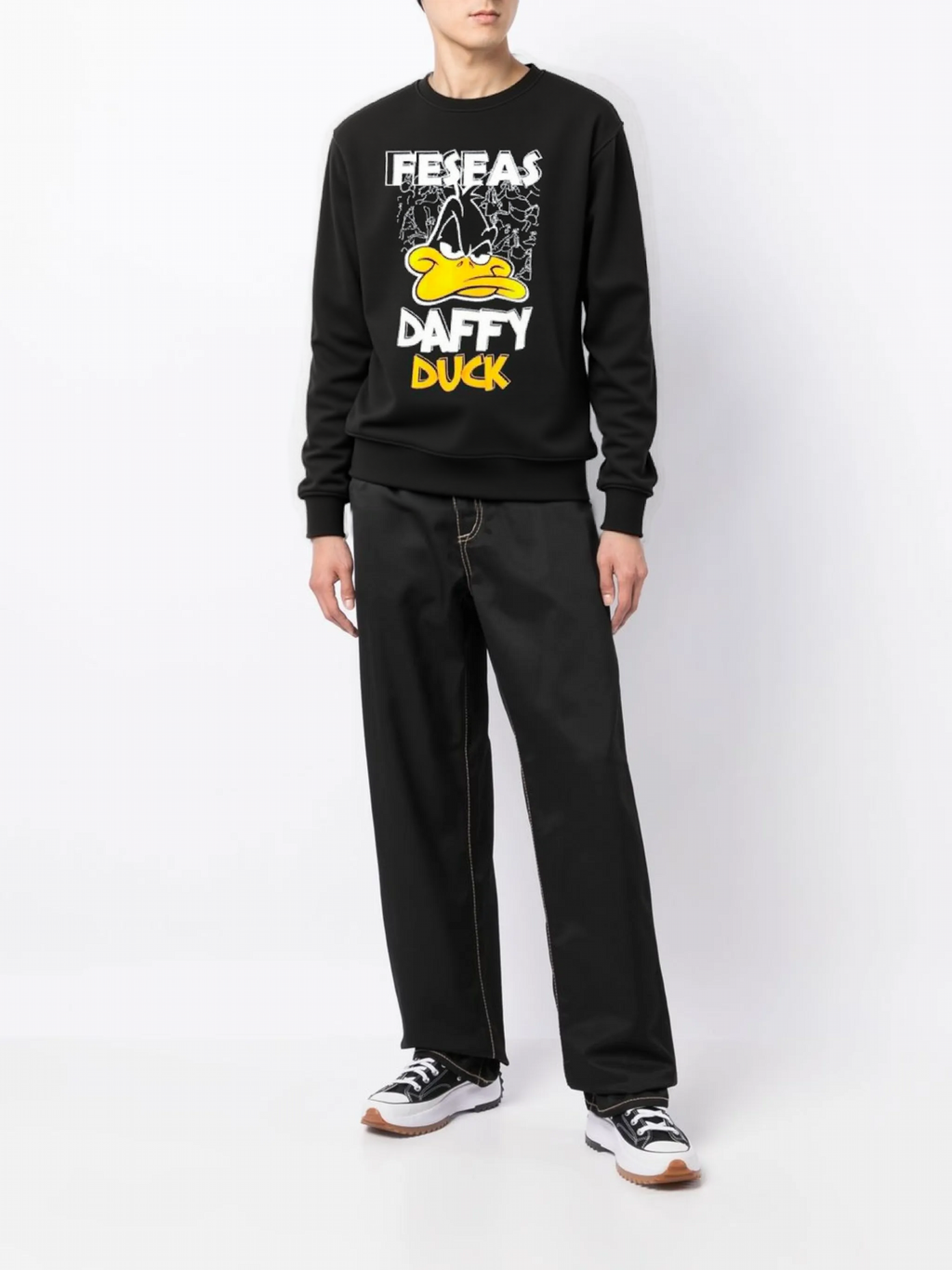 FesFas Duck-print Sweatshirt | Black