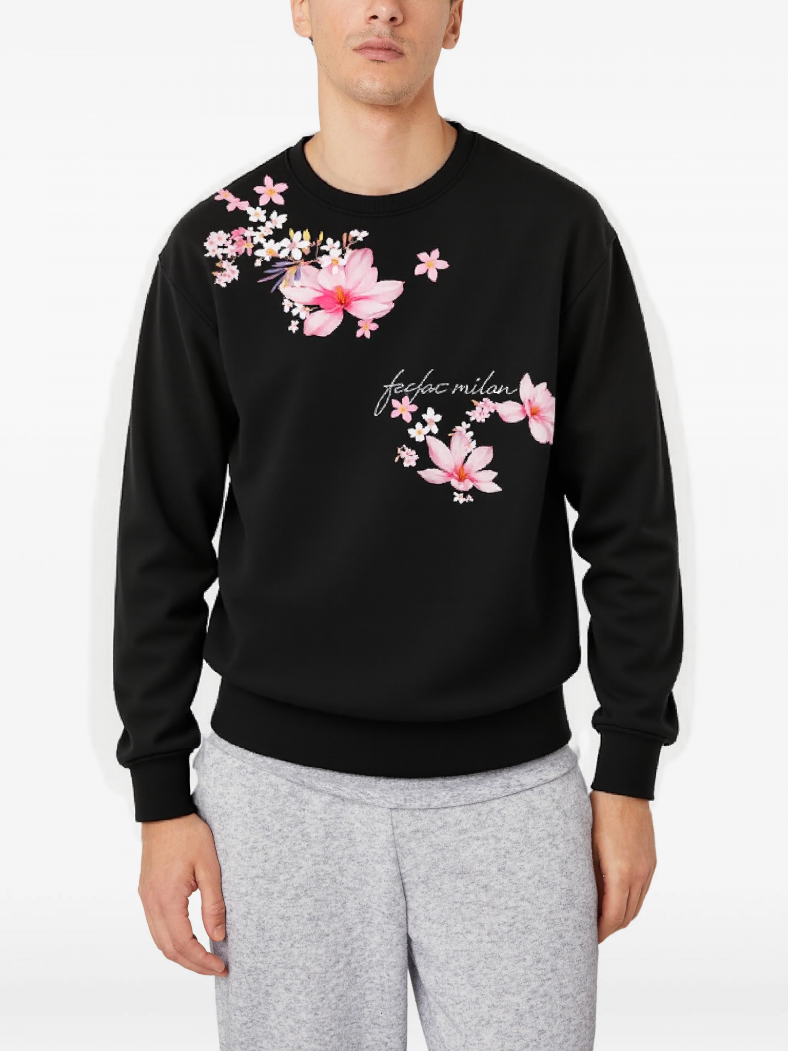 FesFas Flower-print Sweatshirt | Black