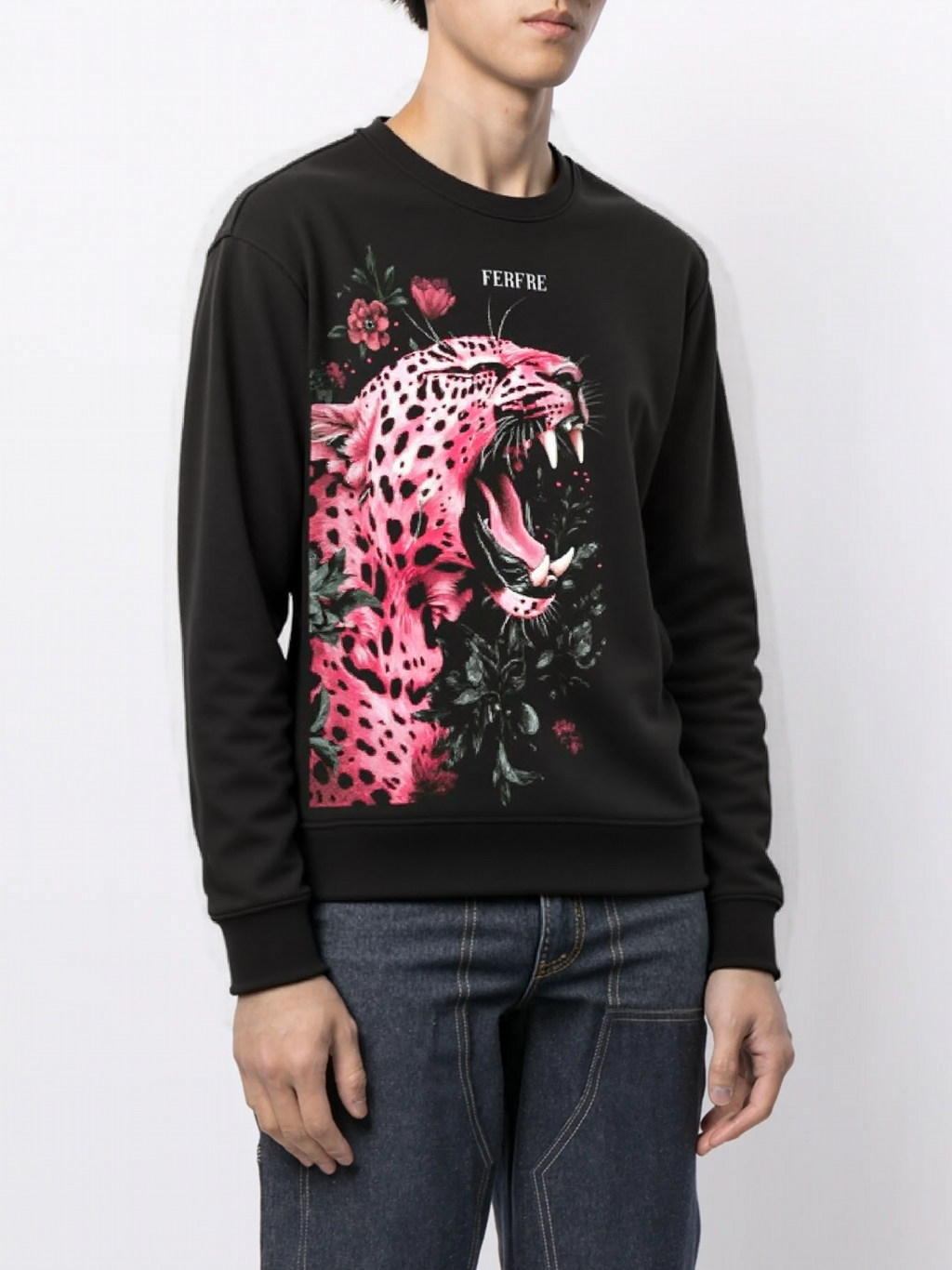 FesFas Jaguar-print Sweatshirt | Black