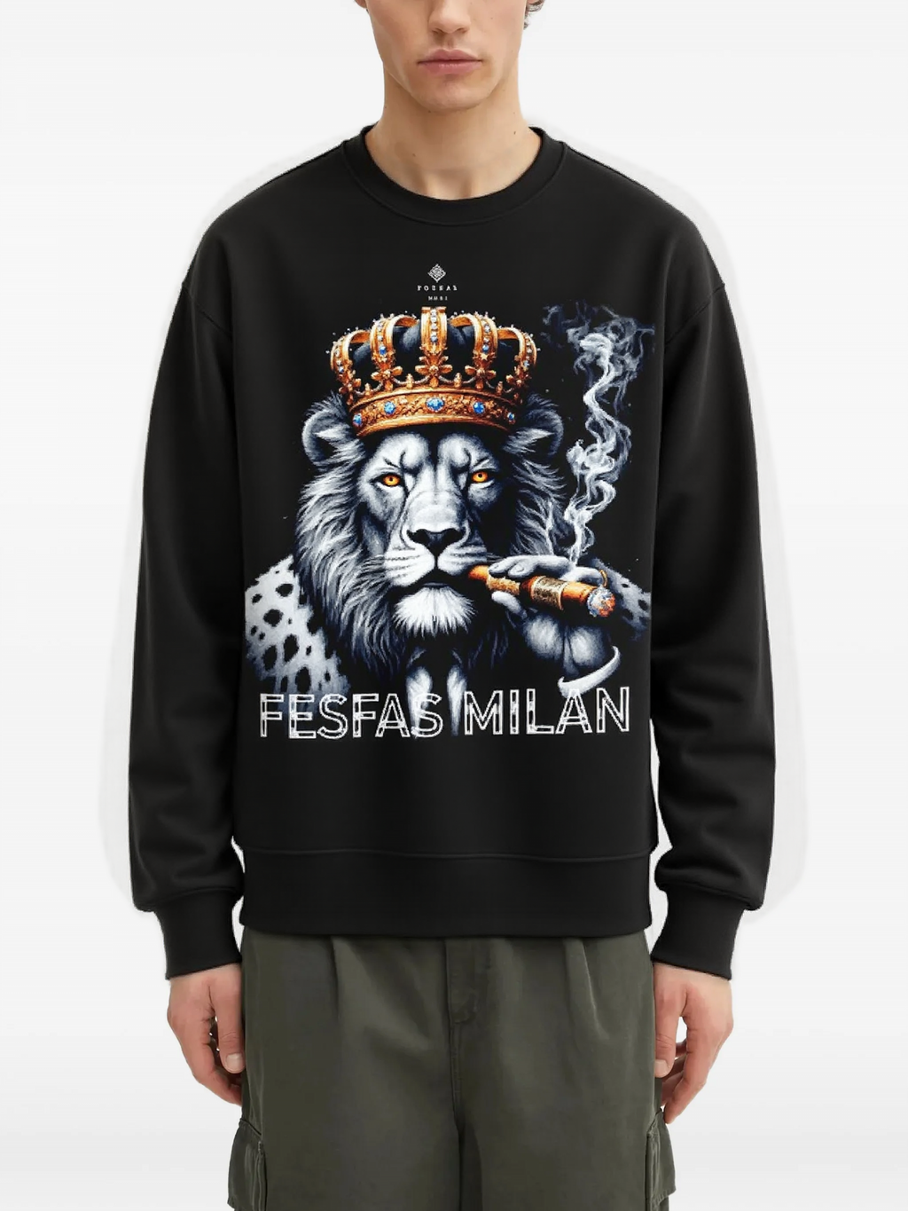 FesFas Lion-print Sweatshirt | Black