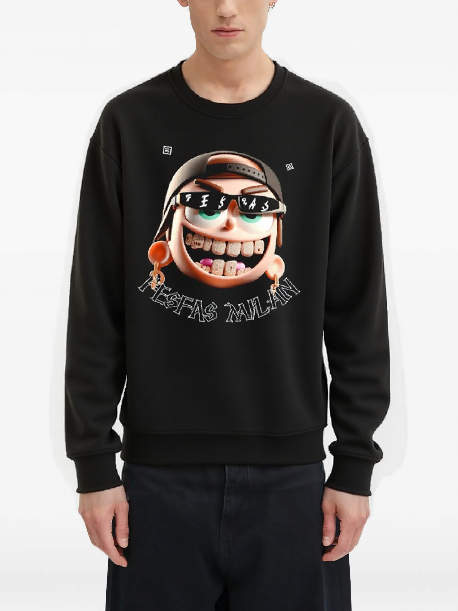 FesFas Cool boy-print Sweatshirt | Black