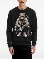 FesFas Jaguar-print Sweatshirt | Black