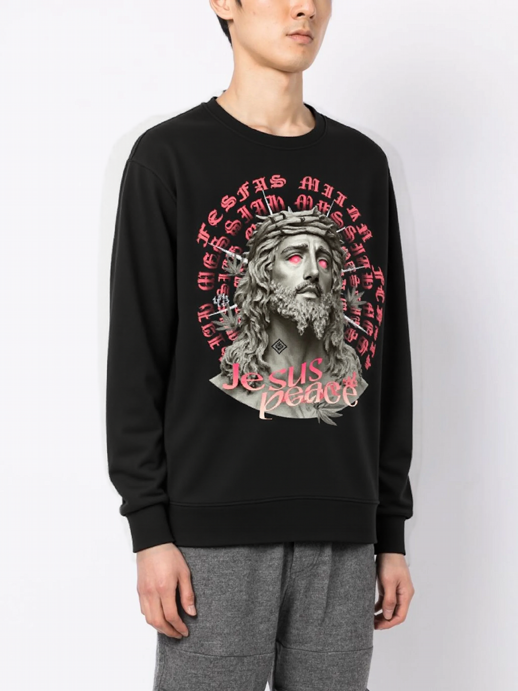 FesFas God-print Sweatshirt | Black