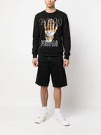FesFas Diamond Hand-print Sweatshirt | Black