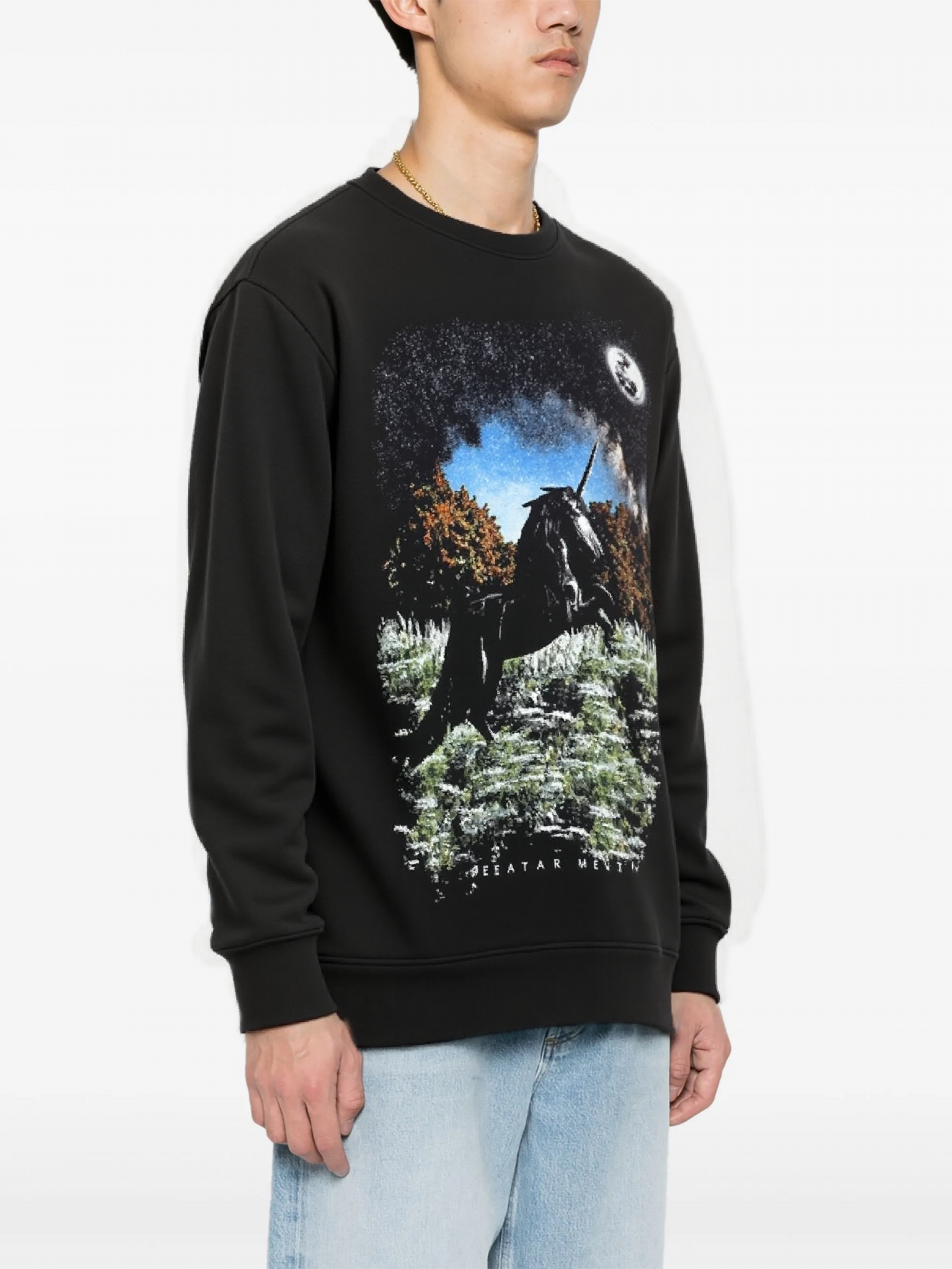 FesFas Unicorn-print Sweatshirt | Black