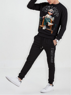 FesFas Boy-print Sweatshirt Set | Black