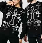 FesFas Cross-print Sweatshirt | Black