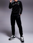 FesFas Graphic-print Sweatshirt Set | Black