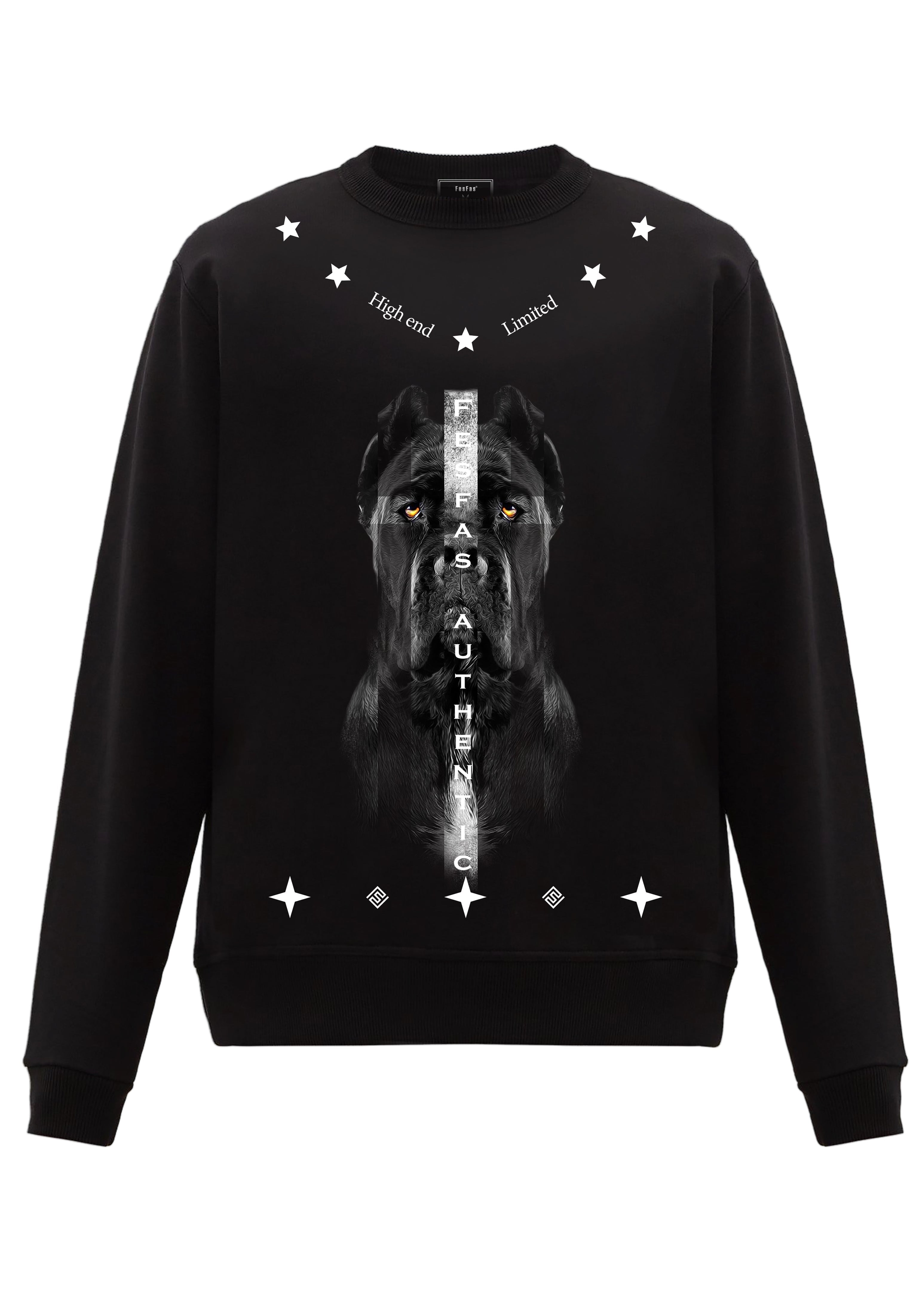 FesFas Dog-print Sweatshirt | Black
