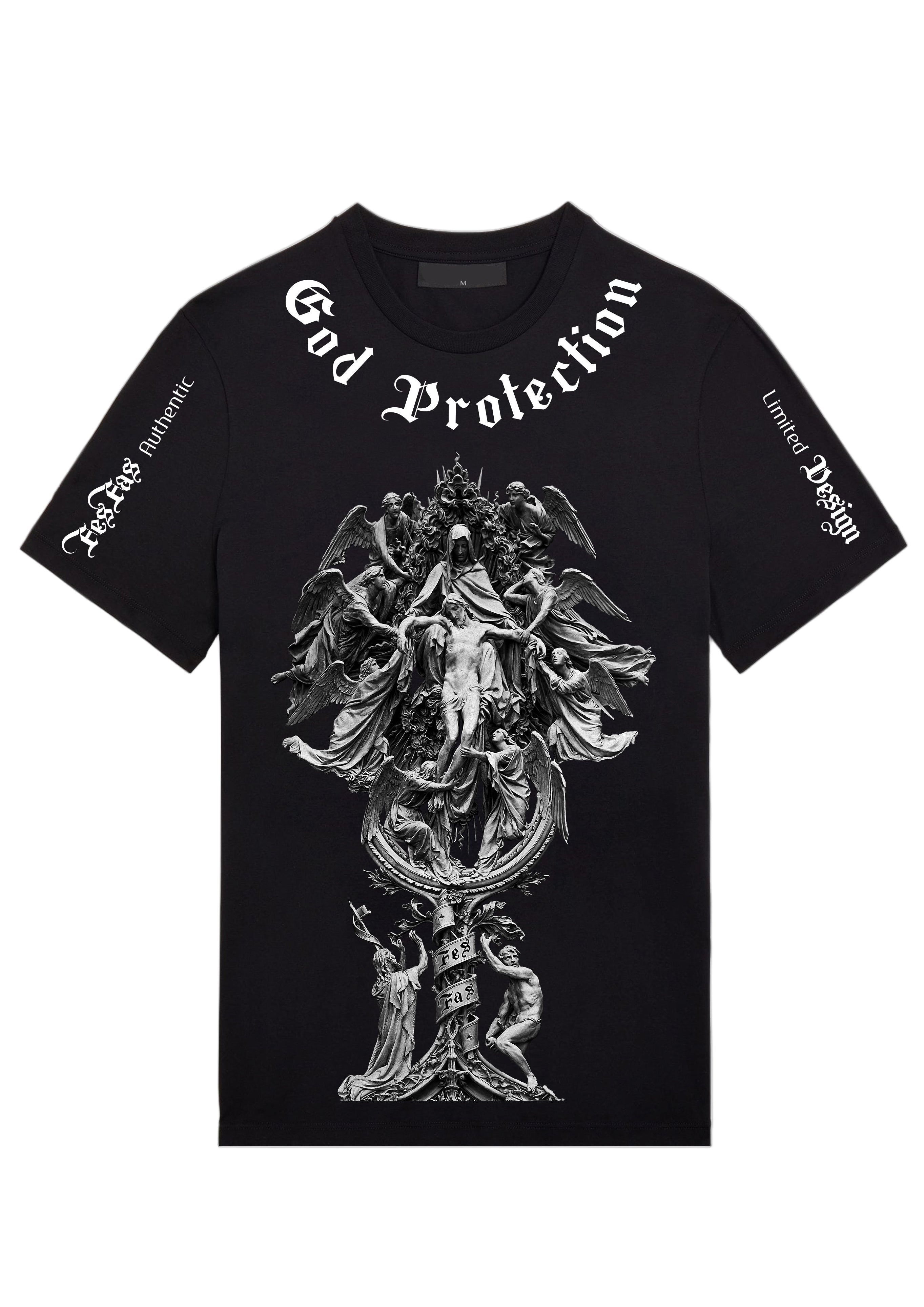 FesFas God-print T-shirt | Black | Men
