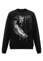 FesFas Crocodile-print Sweatshirt | Black